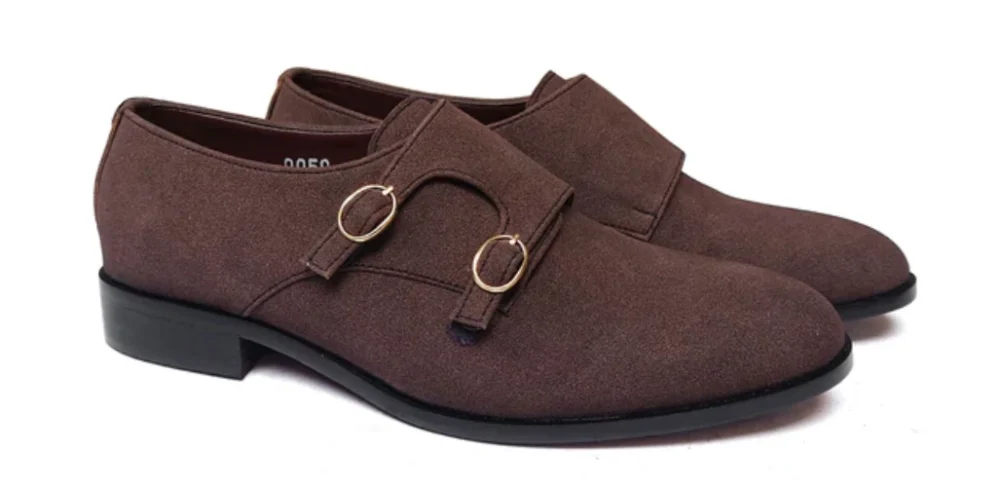 DOUBLE MONK SUEDE BROWN