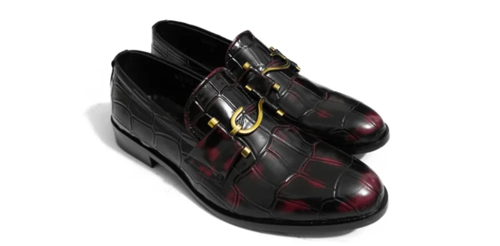 DOUBLE TONE TEXTURED SLIP-ONS